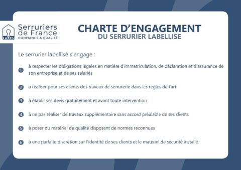 Charte d'engagement du serrurier labellisé